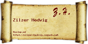 Zilzer Hedvig névjegykártya